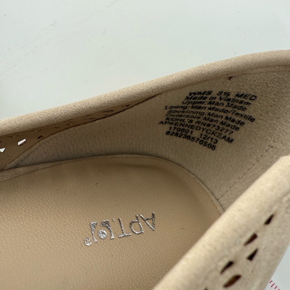 Apt. 9 Tan Laser-Cut Apkennedy Cream Platform Heels - Picture 3 of 8